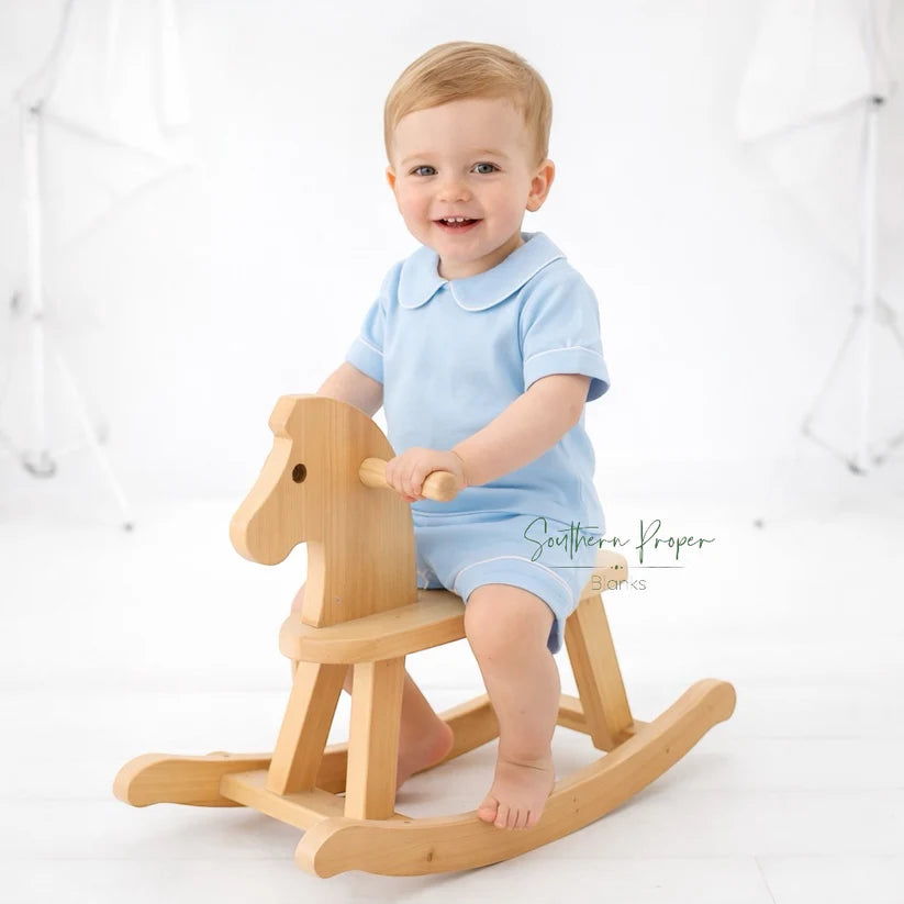 Boys Piping Collar Short Sleeve Set