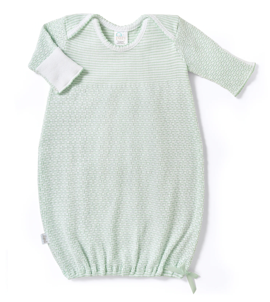 Paty Overlap Shoulder Gown - Mint