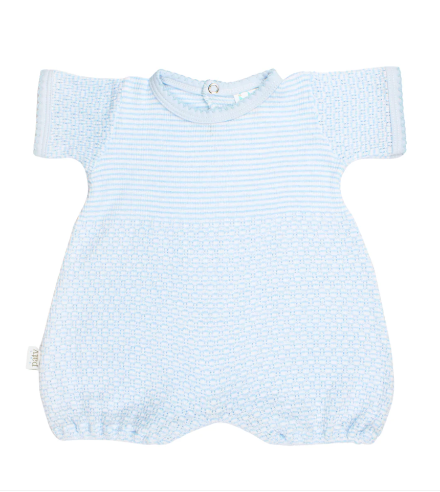 Paty Knit Blue Bubble with Pima Trim