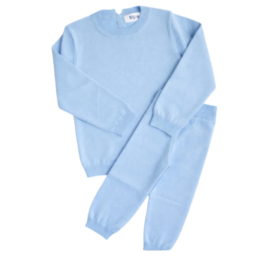 Boys Blue Organic Cotton Knit Sweater Set - late Oct TAT