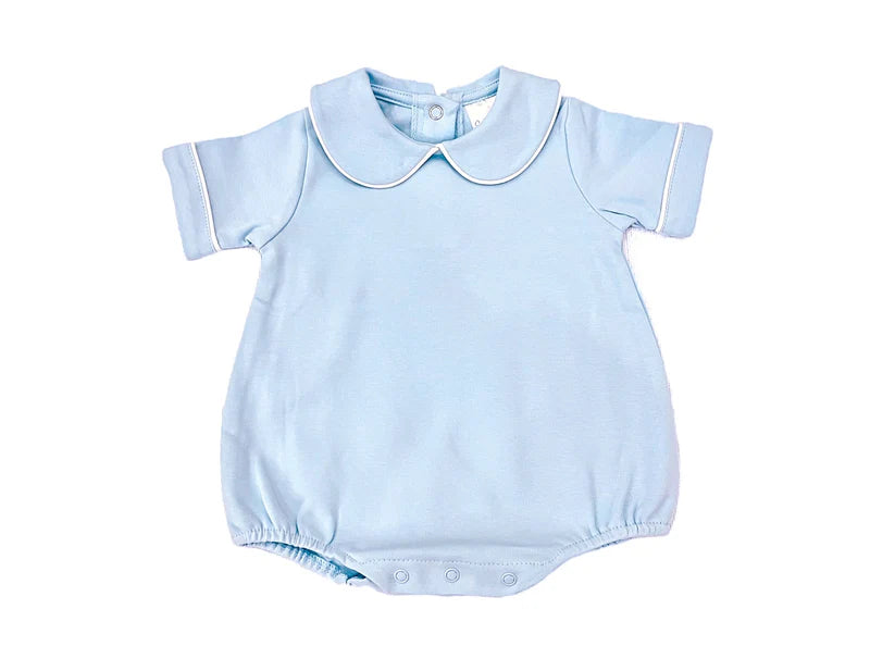 Boys Piping Collard Short Sleeve Bubble