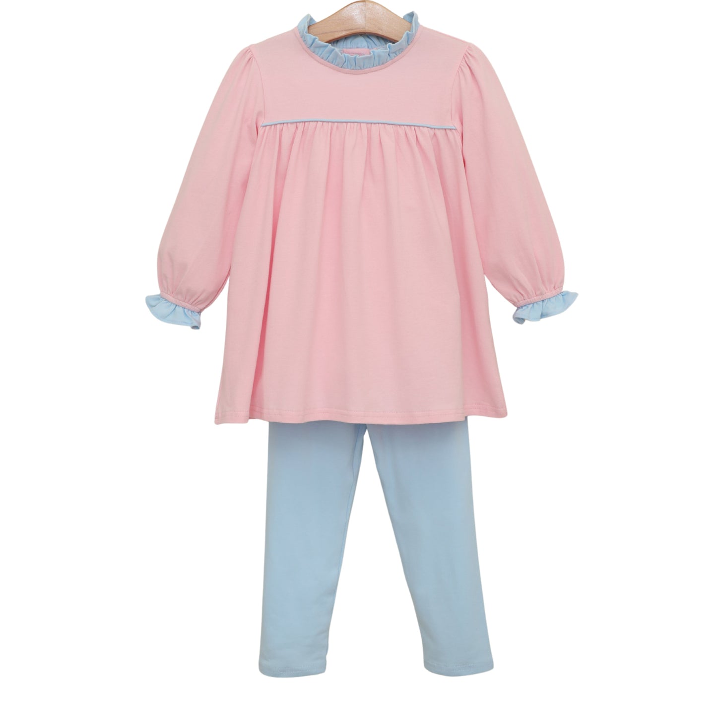 Annie Pants Set - Light Pink/Light Blue