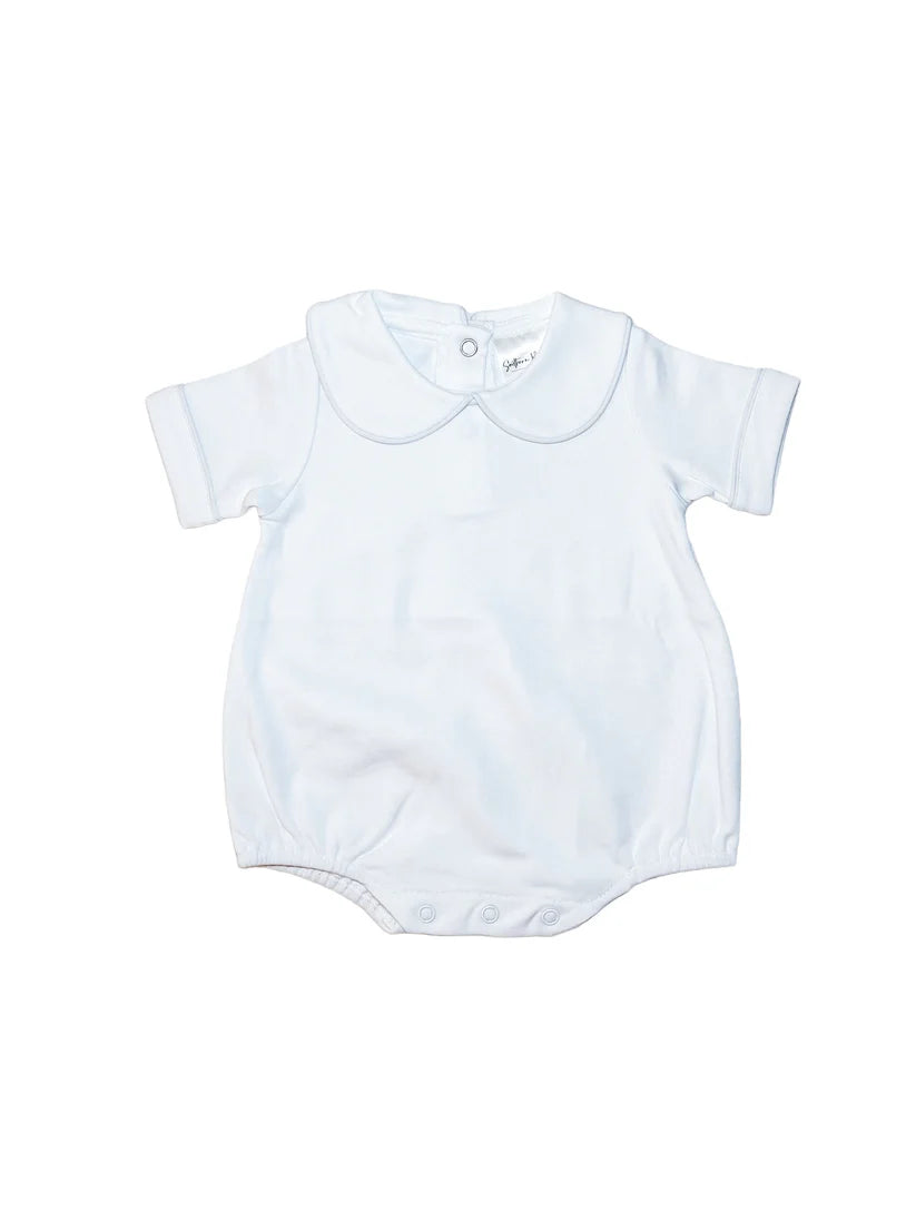 Boys Piping Collard Short Sleeve Bubble