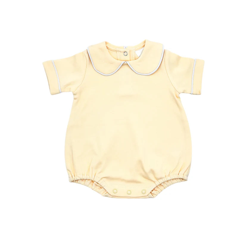 Boys Piping Collard Short Sleeve Bubble