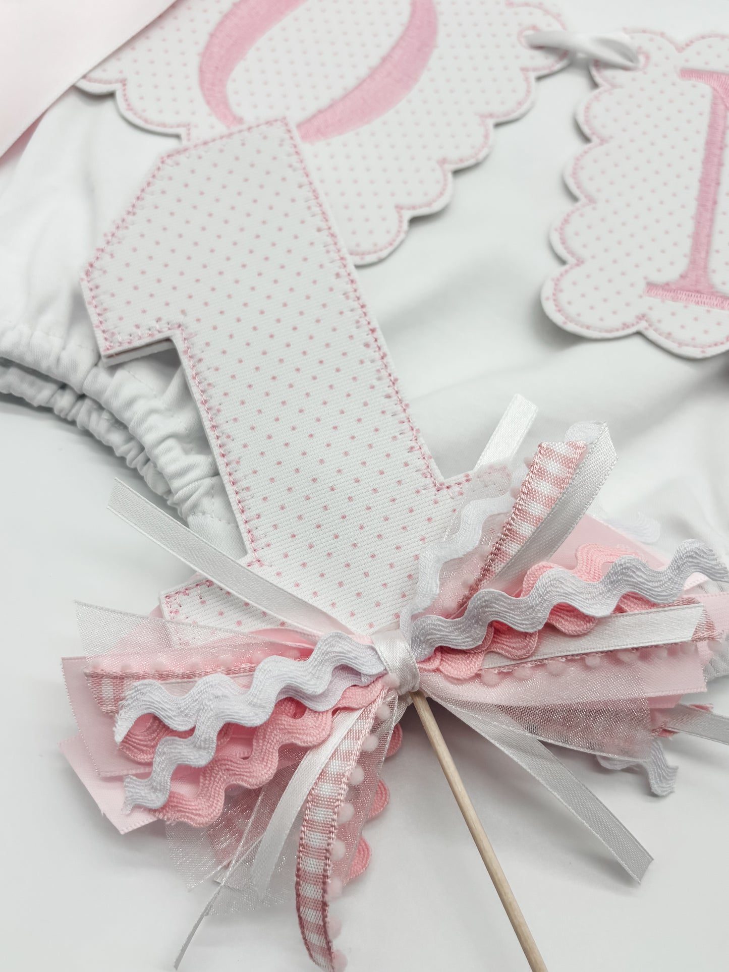 Pink Bitty Dot Cake Topper