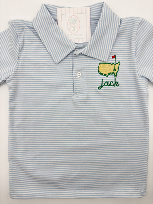 Boys Short Sleeve Polo Collared Shirt
