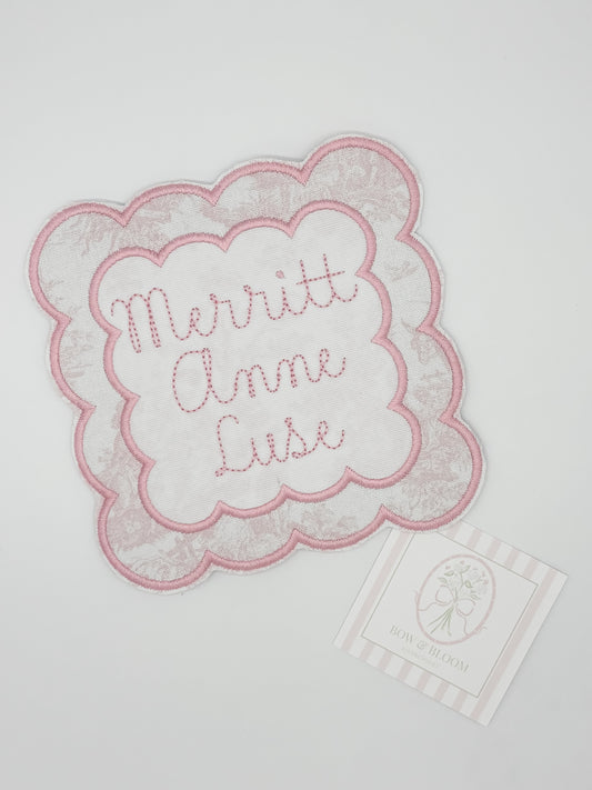 Double Scallop Name Sign