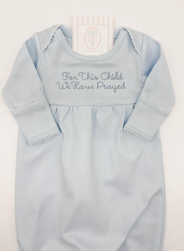 "For this Child We Have Prayed" Gown