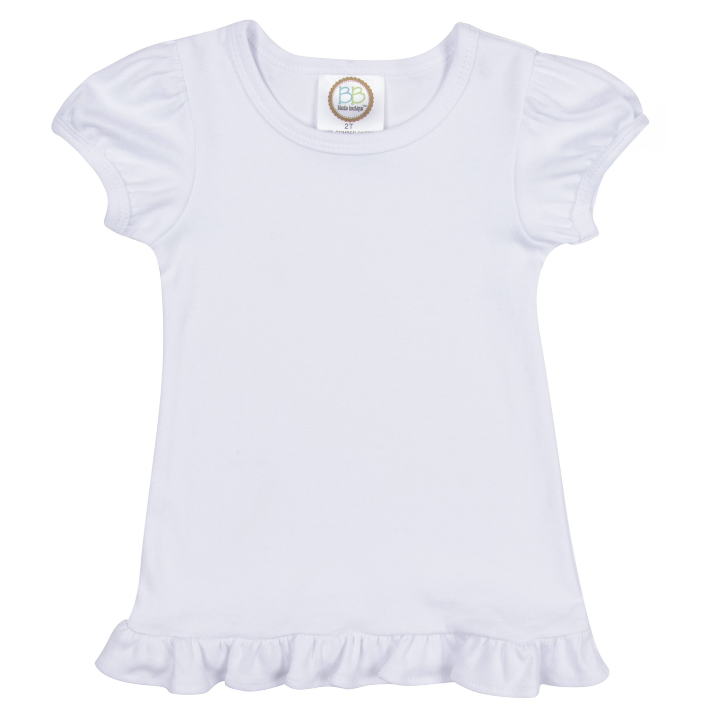 Girl Short Sleeve Ruffle Tee