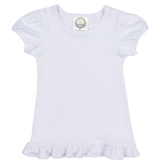Girl Short Sleeve Ruffle Tee